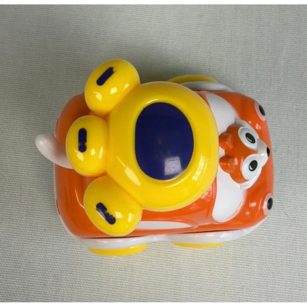 Silly Racers from The Manhattan Toy Company Lot Of 2 Push & Go Cars‎ Red Orange